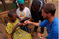 Girl is examined